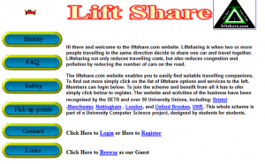 Liftshare, primera versión